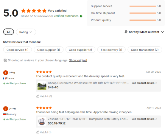 Trampolin-Rutschabdeckung. 