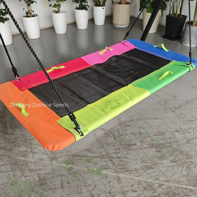 Bunte, sichere, einzigartige, rechteckige Baumschaukel