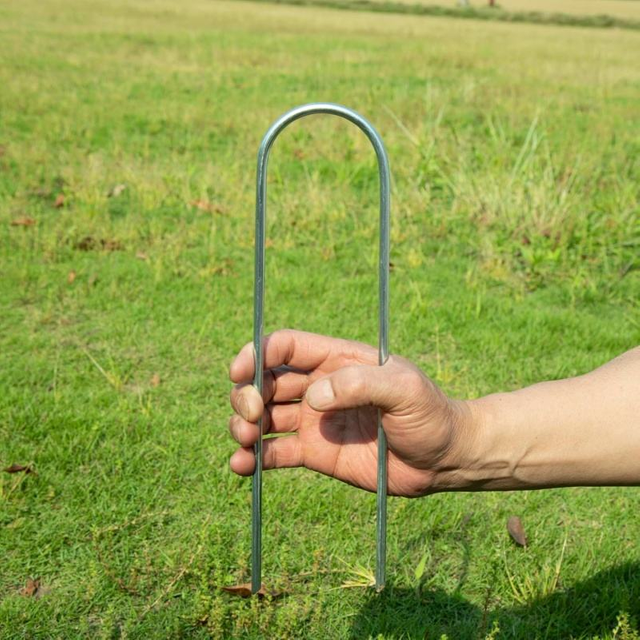 U-förmige Erdankerpfähle aus verzinktem Stahl für die winddichte Befestigung von Trampolinen