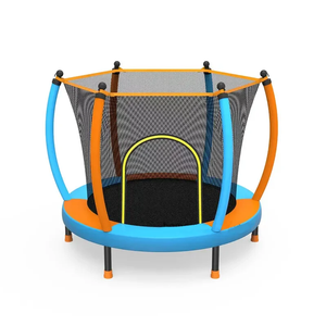 55-Zoll-Kindertrampolin mit innenliegendem Sicherheitsnetz für drinnen und draußen
