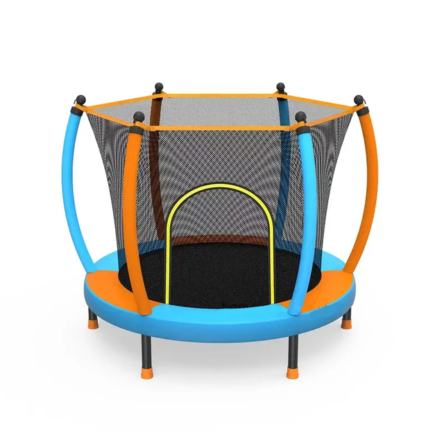 55-Zoll-Kindertrampolin mit innenliegendem Sicherheitsnetz für drinnen und draußen