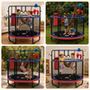 55-Zoll-5-in-1-Kindertrampolin mit Boxsack-Schaukelringen