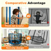 55-Zoll-6-in-1-Kindertrampolin mit Basketballkorb-Boxsack