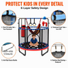 55-Zoll-5-in-1-Kindertrampolin mit Boxsack-Schaukelringen