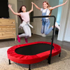 56-Zoll-Oval-Twins-Trampolin faltbar mit Griff für den Innenbereich