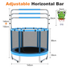 55-Zoll-6-in-1-Kindertrampolin mit Basketballkorb-Boxsack