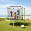 Rundes Outdoor-Trampolin mit Basketballkorb-Sicherheitsnetz