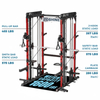 M1 PRO Rot Schwarz Smith Machine Power Rack Home Gym