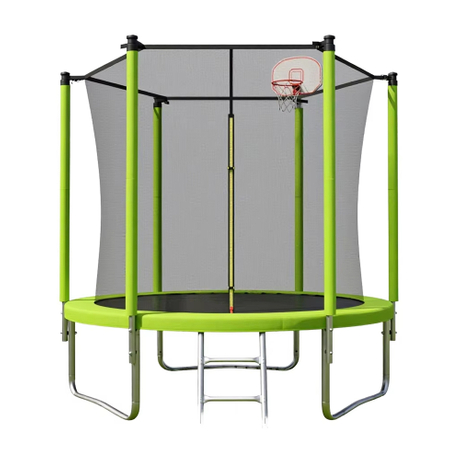 Rundes Outdoor-Trampolin mit Basketballkorb-Sicherheitsnetz
