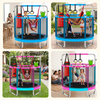 55-Zoll-6-in-1-Kindertrampolin mit Basketballkorb-Boxsack