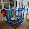 55-Zoll-3-in-1-Kindertrampolin mit Boxsackschaukel